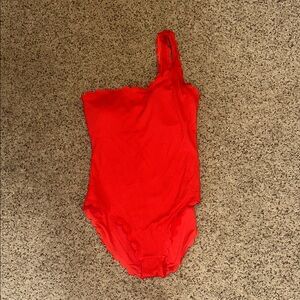 Aerie Scalloped One-Shoulder Swimsuit
